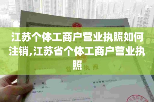 江苏个体工商户营业执照如何注销,江苏省个体工商户营业执照